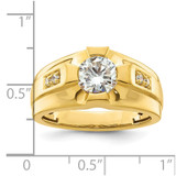 IBGoodman 14k 1/15 carat Lab Grown Diamond VS/SI+ G+ Semi Mount Men's Ring - RM-03C2567D-6170