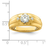IBGoodman 14k 1/15 carat Lab Grown Diamond VS/SI+ G+ Semi Mount Men's Ring - RM-6BA64DB2-4830