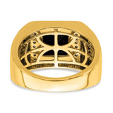 IBGoodman 14k 1/2 carat Lab Grown Diamond VS/SI+ G+ and Onyx Side Cross Men's Ring