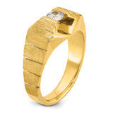 IBGoodman 14k 1/3 carat Lab Grown Diamond VS/SI+ G+ Complete Polished and Satin Men's Ring