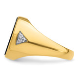 IBGoodman 14k 1/6 carat Lab Grown Diamond VS/SI+ G+ and Onyx Complete Men's Ring