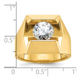IBGoodman 14k 2 1/2 carat Lab Grown Diamond VS/SI+ G+ Complete Men's Ring