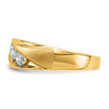 IBGoodman 14k 5/8 carat Lab Grown Diamond VS/SI+ G+ Three Stone Complete Men's Ring