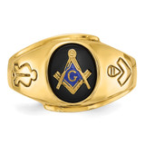 IBGoodman 14k Men's Polished and Grooved Blue Lodge Master Masonic Ring Mounting - B0-9BD00CB1-9360