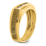 IBGoodman 14k Men's Polished and Satin 5-Stone 1/4 Carat AA Quality Diamond Ring