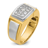 IBGoodman 14k Men's Polished and Satin Cluster Ring Mounting