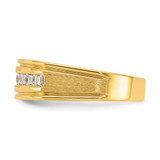 IBGoodman 14k Men's Polished and Satin Square 10-Stone Ring Mounting