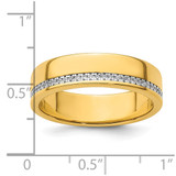 IBGoodman 14k Polished 1/5 Carat AA Quality Diamond Row Ring
