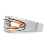 IBGoodman 14k Rose and White Gold Men's Polished Cut-Out 5-Stone 1/2 Carat AA Quality Diamond Ring - B6-2E266981-3855