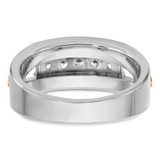 IBGoodman 14k Rose and White Gold Men's Polished Cut-Out 5-Stone 1/2 Carat AA Quality Diamond Ring - B6-C379A53C-5867