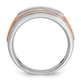 IBGoodman 14k Rose and White Gold Men's Polished Cut-Out 5-Stone Ring Mounting - B6-93D882C8-9382