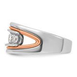 IBGoodman 14k Rose and White Gold Men's Polished Cut-Out 5-Stone Ring Mounting - B6-E0E4FF33-8079