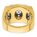 IBGoodman 14k Two Tone 1 3/4 carat Lab Grown Diamond VS/SI+ G+ Complete Men's Polished and Satin Cluster Ring - B2-9DF1392F-9953