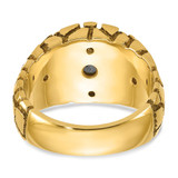 IBGoodman 14k Two Tone 1 carat Lab Grown Diamond VS/SI+ G+ Complete Men's Nugget Ring