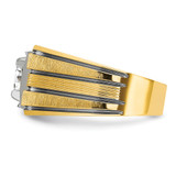 IBGoodman 14k Two Tone with Black Rhodium 1 carat Lab Grown Diamond VS/SI+ G+ Complete Polished and Satin Men's Ring