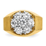 IBGoodman 14k Two-Tone 1 1/2 carat Lab Grown Diamond VS/SI+ G+ Complete Men's Cluster Ring
