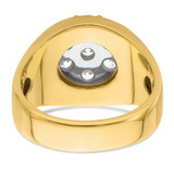 IBGoodman 14k Two-Tone 1 3/8 carat Lab Grown Diamond VS/SI+ G+ Complete Men's Cluster Ring