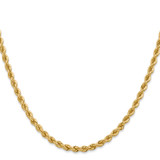14K 24 inch 3.65mm Regular Rope with Lobster Clasp Chain