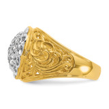 IBGoodman 14k Two-Tone 1 carat Lab Grown Diamond VS/SI+ G+ Complete Men's Cluster Ring - B0-83FAC6DB-7621