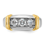 IBGoodman 14k Two-tone 1 carat Lab Grown Diamond VS/SI+ G+ Complete Men's Ring - B6-452A03D9-2224