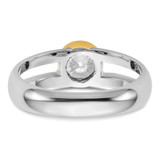 IBGoodman 14k Two-Tone 1 carat Lab Grown Diamond VS/SI+ G+ Complete Men's Wedding Band - B6-841DFF1E-2078