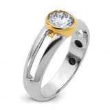 IBGoodman 14k Two-Tone 1 carat Lab Grown Diamond VS/SI+ G+ Complete Men's Wedding Band - B6-841DFF1E-2078