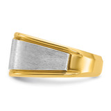 IBGoodman 14k Two-tone 1 carat Lab Grown Diamond VS/SI+ G+ Complete Polished and Satin Men's Ring - B5-F9EFDECB-4273