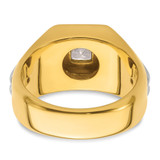 IBGoodman 14k Two-tone 1 carat Lab Grown Diamond VS/SI+ G+ Complete Polished Men's Ring