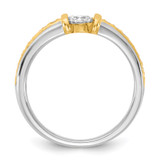 IBGoodman 14k Two-Tone 1/2 carat Lab Grown Diamond VS/SI+ G+ Complete Ladies Wedding Band