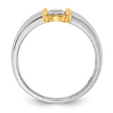 IBGoodman 14k Two-Tone 1/2 carat Lab Grown Diamond VS/SI+ G+ Complete Men's Wedding Band - B6-B57093DC-4114