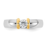 IBGoodman 14k Two-Tone 1/2 carat Lab Grown Diamond VS/SI+ G+ Complete Men's Wedding Band - B6-B57093DC-4114