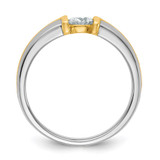IBGoodman 14k Two-Tone 1/2 carat Lab Grown Diamond VS/SI+ G+ Complete Men's Wedding Band - B6-E55A32E7-2887
