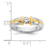 IBGoodman 14k Two-Tone 1/2 carat Lab Grown Diamond VS/SI+ G+ Complete Men's Wedding Band - B6-E55A32E7-2887