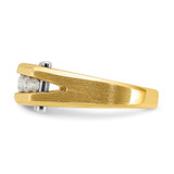 IBGoodman 14k Two-tone 1/2 carat Lab Grown Diamond VS/SI+ G+ Five Stone Complete Polished and Satin Men's Ring - B6-6ED9DFD3-2629