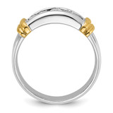 IBGoodman 14k Two-tone 1/2 carat Lab Grown Diamond VS/SI+ G+ Five Stone Complete Polished Men's Ring