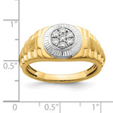 IBGoodman 14k Two-tone 1/4 carat Lab Grown Diamond VS/SI+ G+ Complete Men's Ring - RM-B7B6A7D4-8758