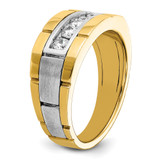 IBGoodman 14k Two-tone Five Stone Polished and Satin Men's Ring Mounting - B6-7585E790-4233