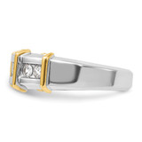 IBGoodman 14k Two-tone Men's Polished 7-Stone 1/2 Carat AA Quality Diamond Ring
