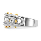 IBGoodman 14k Two-tone Men's Polished and Cut-Out 5-Stone Ring Mounting