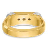 IBGoodman 14k Two-tone Men's Polished and Grooved 5-Stone 1/2 Carat AA Quality Diamond Ring - B5-AA6BE261-6630