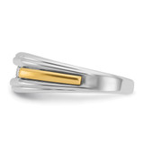IBGoodman 14k Two-tone Men's Polished and Grooved 5-Stone 1/4 Carat AA Quality Diamond Ring - B5-2A048EC4-4391