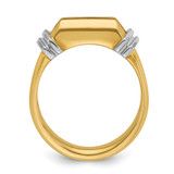 IBGoodman 14k Two-tone Men's Polished and Grooved 5-Stone Ring Mounting - B5-E79E8679-7539