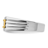 IBGoodman 14k Two-tone Men's Polished and Grooved 5-Stone Ring Mounting - B6-D210D928-3784