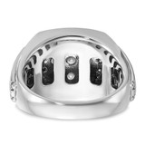 IBGoodman 14k Two-tone Men's Polished and Satin 1 Carat AA Quality Diamond Square Cluster Ring - B5-65027EAD-6184