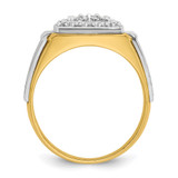 IBGoodman 14k Two-tone Men's Polished and Satin 1/2 Carat AA Quality Diamond Ring