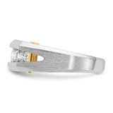 IBGoodman 14k Two-tone Men's Polished and Satin Cut-Out 5-Stone Ring Mounting