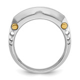 IBGoodman 14k Two-tone Men's Polished and Textured 5-Stone 1 Carat AA Quality Diamond Ring - B6-F5864BCD-7004