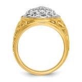 IBGoodman 14k Two-tone Men's Polished Filigree Round Cluster Ring Mounting