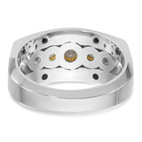 IBGoodman 14k Two-tone Men's Polished Graduated 5-Stone 1 Carat AA Quality Diamond Ring