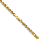 14K 24 inch 4.25mm Diamond-cut Rope with Lobster Clasp Chain